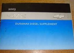 2003 Chevrolet Silverado Duramax Diesel Owner's Manual Supplement