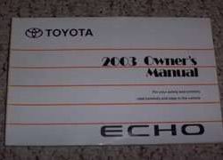 2003 Toyota Echo Owner's Manual