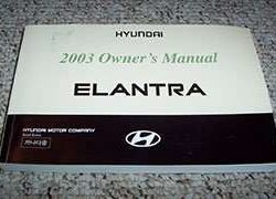 2003 Hyundai Elantra Owner's Manual