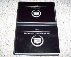 2003 Cadillac Escalade & Escalade ESV Owner's Manual Set
