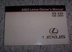 2003 Lexus GS430 & GS300 Owner's Manual