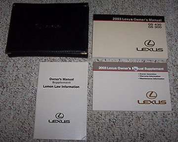 2003 Lexus GS430 & GS300 Owner's Manual Set