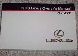 2003 Lexus GX470 Owner's Manual