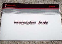2003 Pontiac Grand Am Owner's Manual
