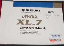 2003 Suzuki Grand Vitara XL-7 Owner's Manual