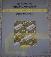2003 Toyota Highlander Electrical Wiring Diagram Manual