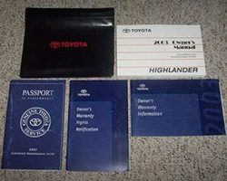 2003 Toyota Highlander Owner's Manual Set
