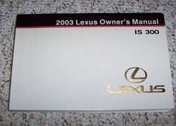 2003 Lexus IS300 Owner's Manual
