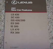 2003 Lexus ES300 New Car Features Manual