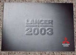 2003 Mitsubishi Lancer Owner's Manual