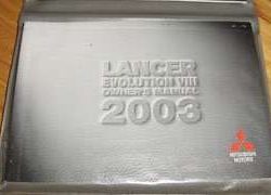 2003 Mitsubishi Lancer Evolution VIII Owner's Manual