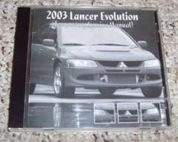 2003 Mitsubishi Lancer Evolution Service Manual CD