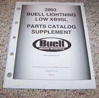 2003 Buell Lightning Low XB9SL Parts Catalog Supplement