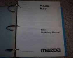 2003 Mazda MPV Workshop Service Manual Binder