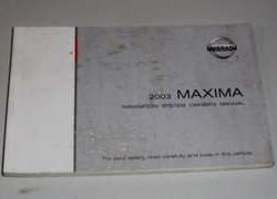 2003 Nissan Maxima Navigation System Owner's Manual