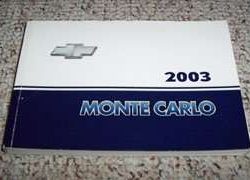 2003 Chevrolet Monte Carlo Owner's Manual