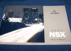 2003 Acura NSX Owner's Manual