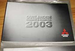 2003 Mitsubishi Outlander Owner's Manual