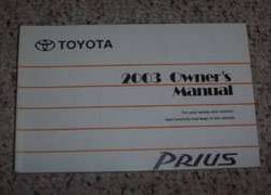 2003 Toyota Prius Owner's Manual