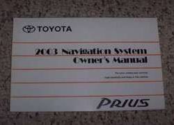 2003 Toyota Prius Navigation System Owner's Manual