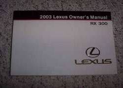 2003 Lexus RX300 Owner's Manual