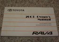 2003 Toyota Rav4 Owner's Manual