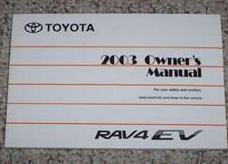 2003 Toyota Rav4 EV Owner's Manual