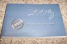 2003 Buick Rendezvous Owner's Manual