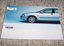 2003 Volvo S40 & V40 Owner's Manual