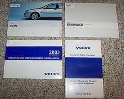 2003 Volvo S40 & V40 Owner's Manual Set