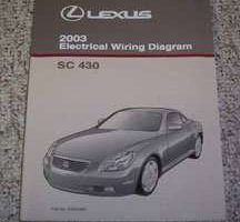 2003 Lexus SC430 Electrical Wiring Diagram Manual