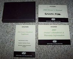 2003 Hyundai Santa Fe Owner's Manual Set