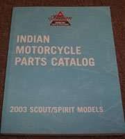 2003 Indian Scout & Spirit Models Motorcycle Parts Catalog Manual