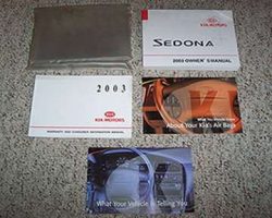 2003 Kia Sedona Owner's Manual Set