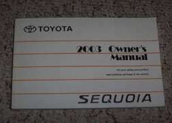 2003 Toyota Sequoia Owner's Manual