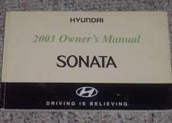 2003 Hyundai Sonata Owner's Manual