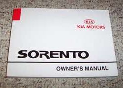 2003 Kia Sorento Owner's Manual