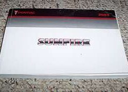 2003 Pontiac Sunfire Owner's Manual