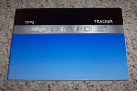 2003 Chevrolet Tracker Owner's Manual