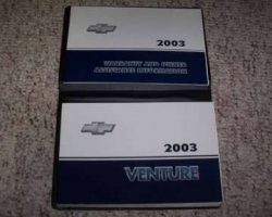 2003 Chevrolet Venture Owner's Manual Set
