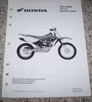 2003 Honda XR80R Motorcycle Owner's Manual