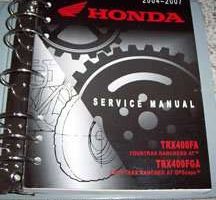 2004 Honda TRX400FA Fourtrax Rancher AT, TRX400FGA Fourtrax Rancher AT GPScape Service Manual