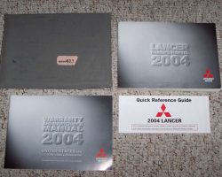 2004 Mitsubishi Lancer Owner's Manual Set