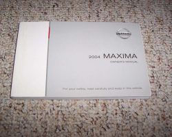 2004 Nissan Maxima Owner's Manual