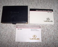 2004 Lexus SC430 Owner's Manual Set