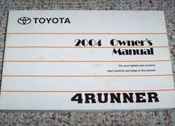 2004 Toyota 4Runner Owner's Manual