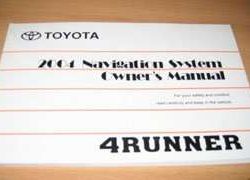 2004 Toyota 4Runner Navigation System Owner's Manual