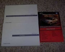 2004 Oldsmobile Alero Owner's Manual Set