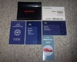 2004 Toyota Camry Solara Owner's Manual Set