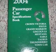 2004 Mercury Sable Specifications Manual